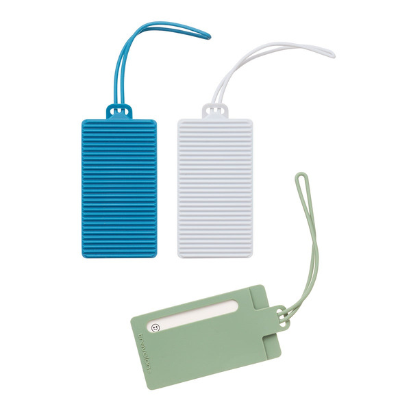 Travelon Silicone Luggage Tags Set, 3 4-1/2 x 2-1/4 in