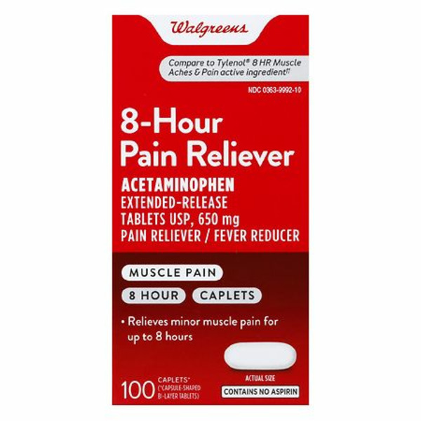 Walgreens Walgreens 650 mg Acetaminophen 8Hour Pain Reliever Caplets