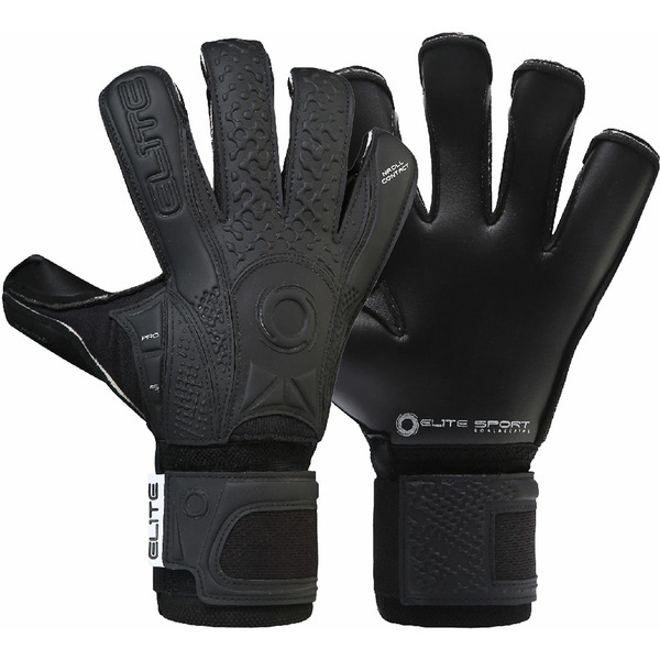 Elite Adult Size 9 Solo Soccer Goalkeeper Gloves - Black