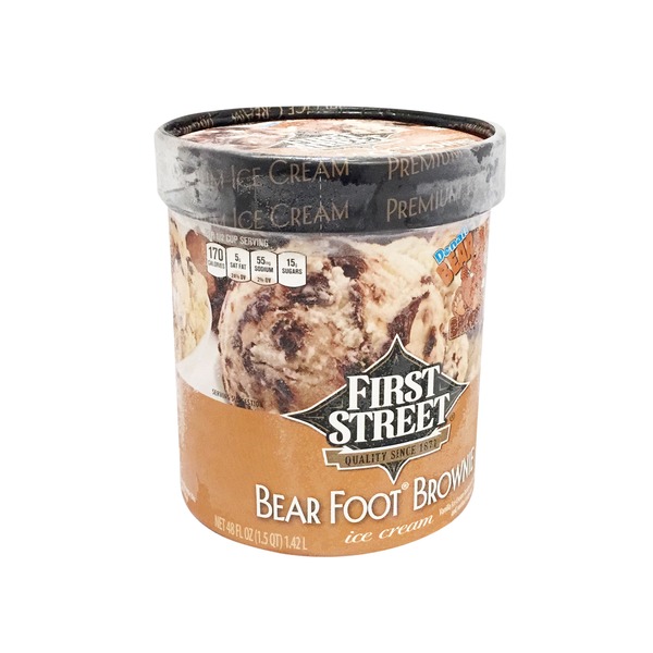 First Street Bear Foot Brownie Premium Ice Cream (48 oz) Instacart
