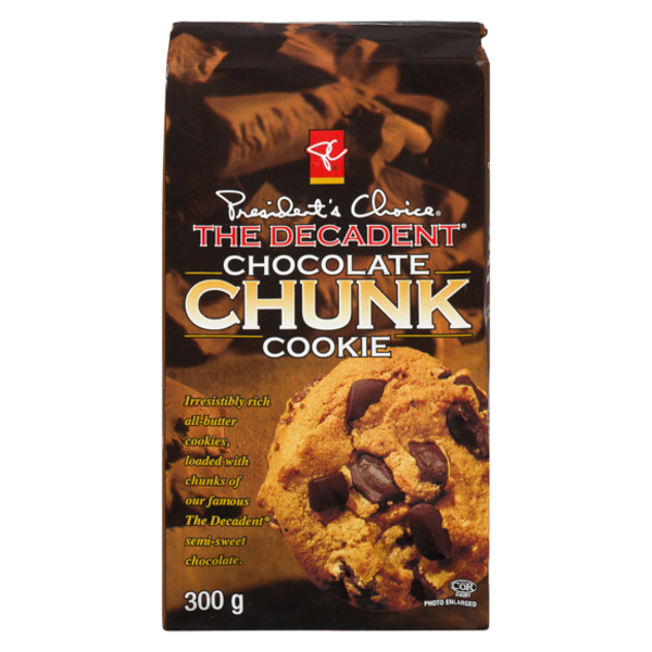 President's Choice Decadent Chocolate Chunk Cookie (300 g) from Loblaws