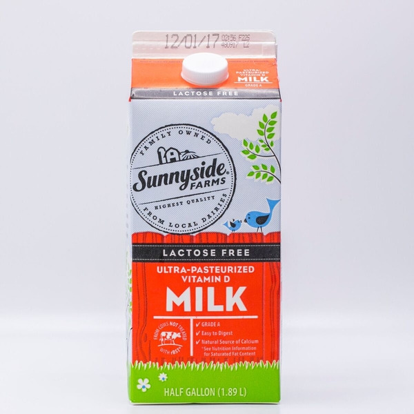 Sunnyside Farms Ultra-pasteurized Vitamin D Milk, Lactose Free