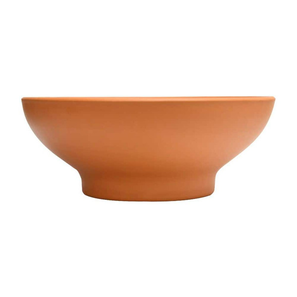 Vigoro Indoor Terra Cotta Ceramic Low Bowl Planter (12 In. L X 12.44 In. W X 4.80 In. H)