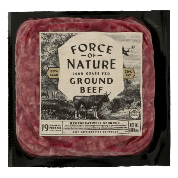 Force of Nature 80% Lean/20% Fat Ground Beef