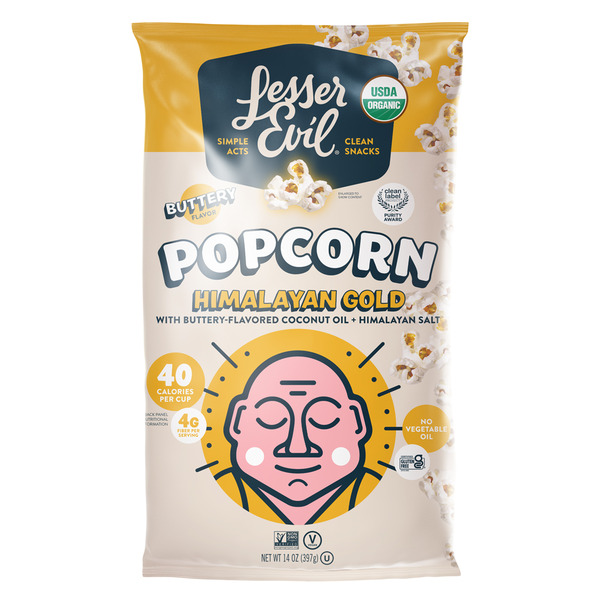LesserEvil Organic Popcorn, Himalayan Gold