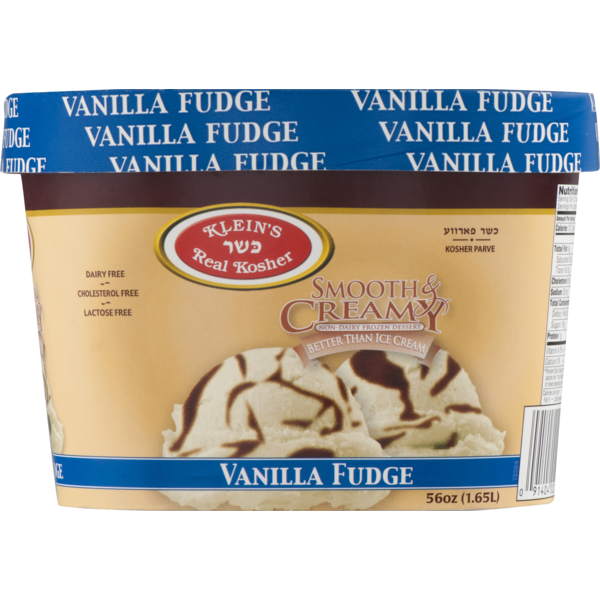Klein S Real Kosher Smooth Creamy Non Dairy Frozen Dessert Vanilla Fudge 56 Oz Instacart