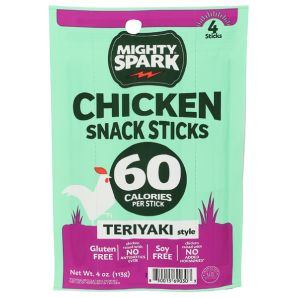 Mighty Spark Food Co. Teriyaki Style Chicken Snack Sticks