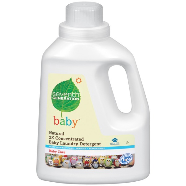 Seventh Generation Baby Care Natural 2X Concentrated 33 Loads Laundry