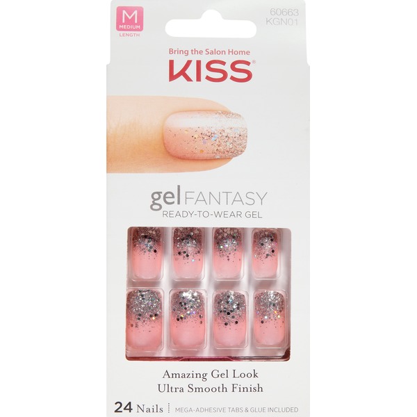 Kiss Nails, Medium Length, Fanciful KGN01 (24 each) Instacart
