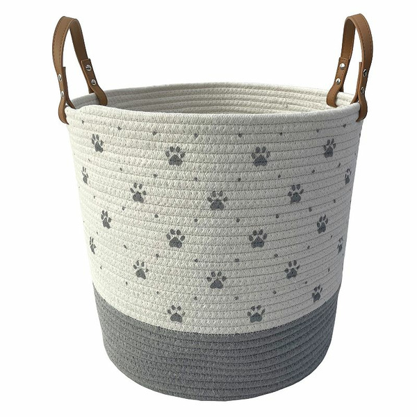 Neatly Pet Cotton Rope Basket, Size: Large, Multicolor