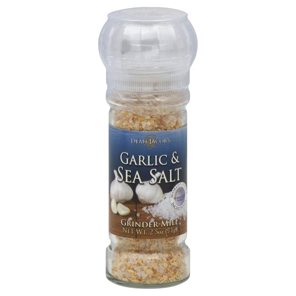 Dean Jacob's Garlic & Sea Salt, Grinder Mill (2.5 oz) Instacart