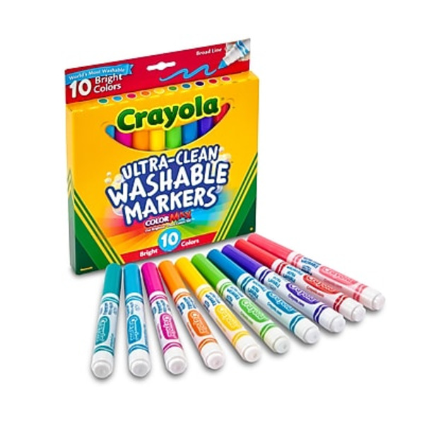 Crayola Ultra Clean Bright Colors Washable Broad Line Markers
