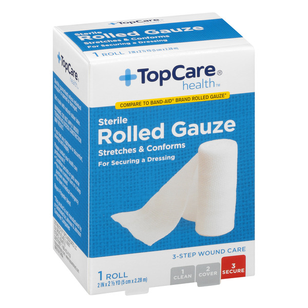 sterile gauze dressing McKesson Roll Bandages, 3.4 in x 3.6 yd CURAD Sterile Oil Emulsion Nonadherent