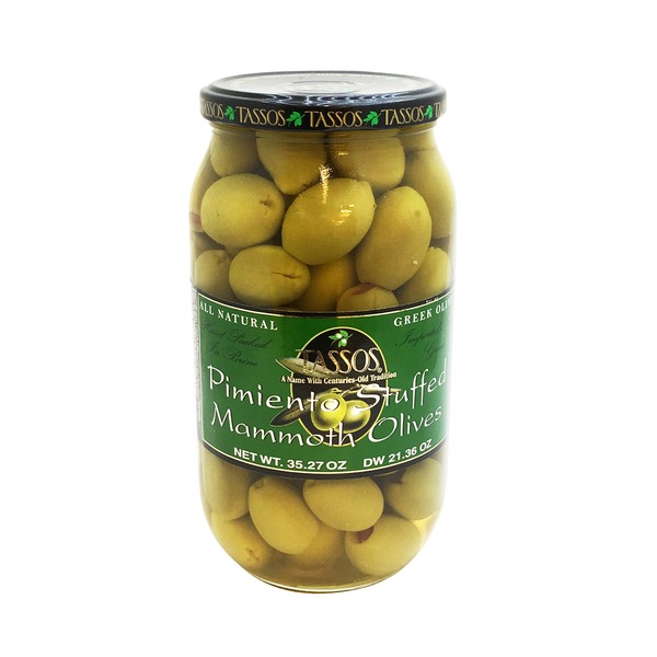 Tassos Pimiento Stuffed Mammoth Olives (21.4 oz) from Costco Instacart
