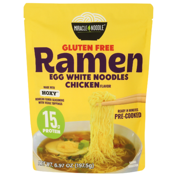 Miracle Noodle Chicken Flavor Egg White Ramen Noodles