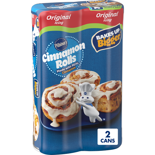Pillsbury Cinnamon Rolls Refrigerated Pastry Dough With Original