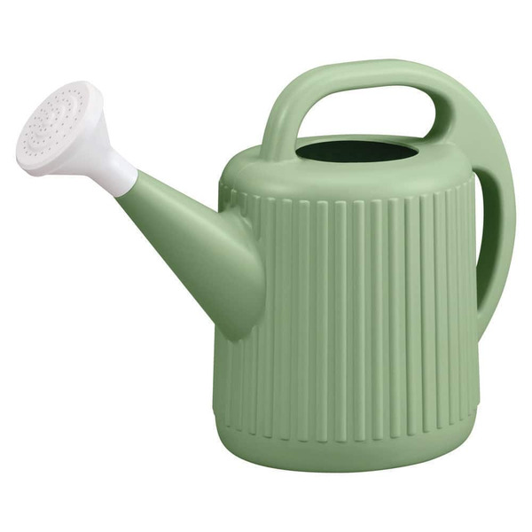 Vigoro 2 Gal. Green Modern Multi-grip High Density Plastic Watering Can