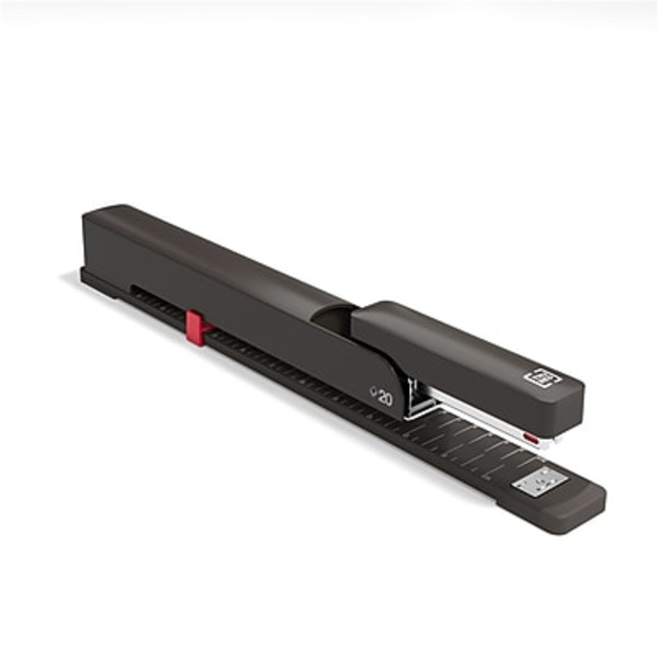 TRU RED TR58085 20-Sheet Capacity Black Long Reach Stapler