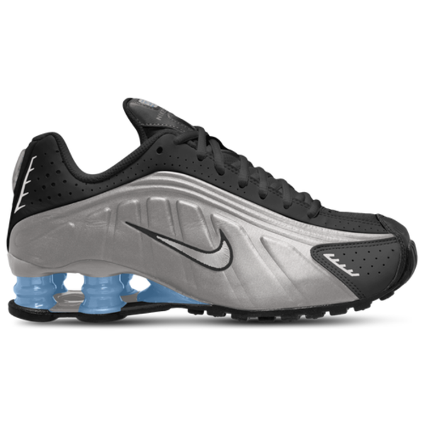 Nike Boys' & Big Kids' Shox R4 Casual Shoes, Size 4.5 - Metallic Silver & Black