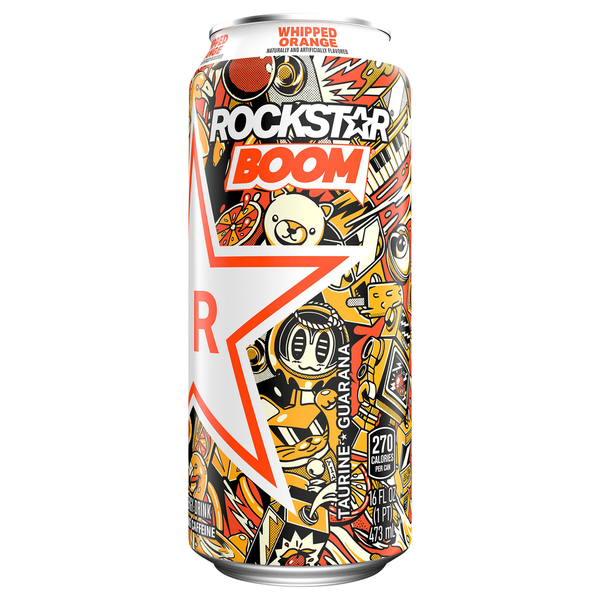 Rockstar Boom Whipped Orange Energy Drink Same-Day Delivery or