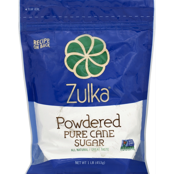 Zulka Sugar, Pure Cane, Powdered