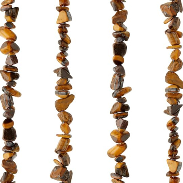 Bead Gallery 7mm Tiger Eye Chip Beads