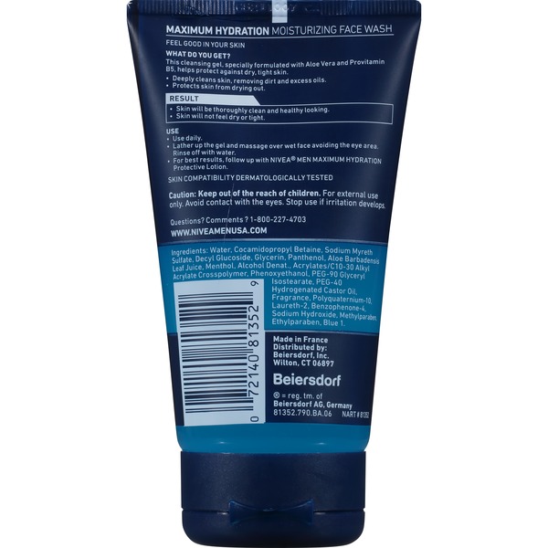 Nivea Men Maximum Hydration Moisturizing Face Wash 5 Fl Oz