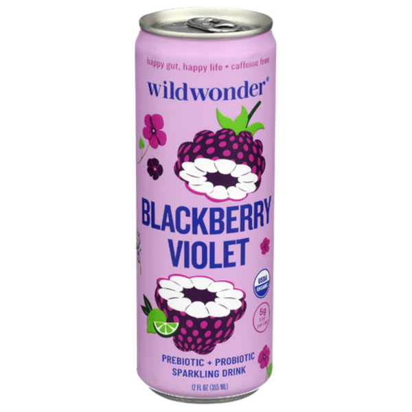 Wild Wonder Organic Blackberry Violet Prebiotic + Probiotic Sparkling Drink