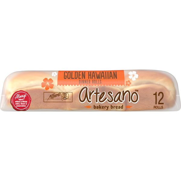 Artesano Dinner Rolls, Golden Hawaiian, Bakery Bread
