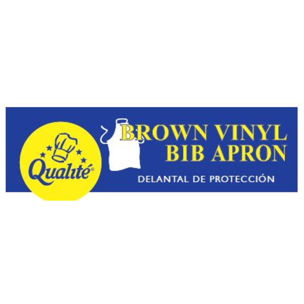 Qualite - Extra Heavy Vinyl Bib Apron, Brown