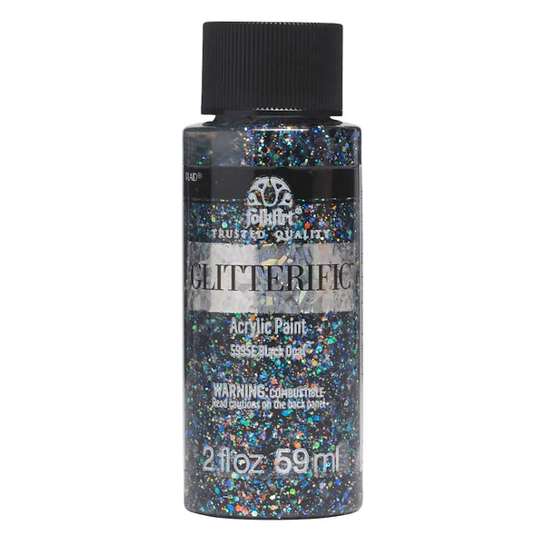 Michaels FolkArt 5995E Black Opal Glitter Finish Glitterific Acrylic