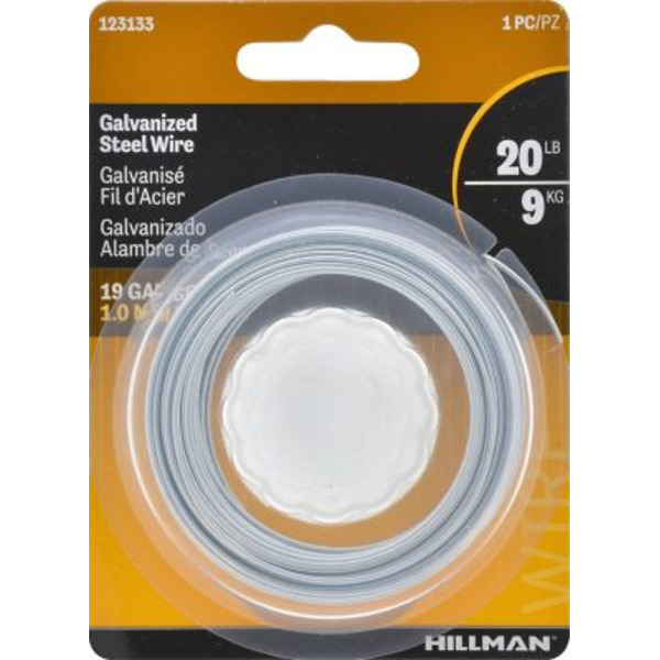 Hillman 20 lb. Hobby Wire, #19 x 50 ft., Galvanized