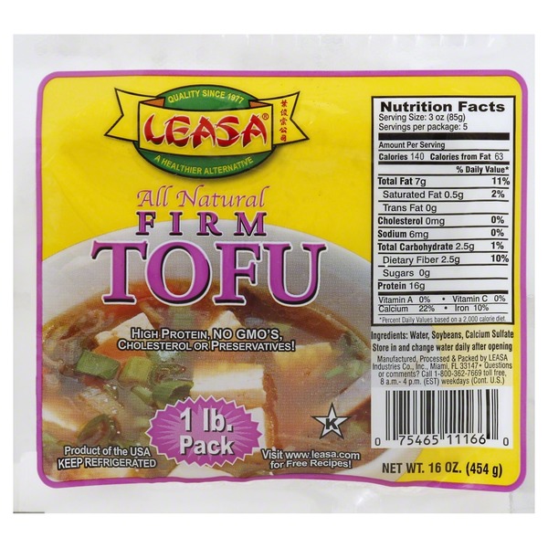 Leasa All Natural Firm Tofu (16 oz) from Publix Instacart