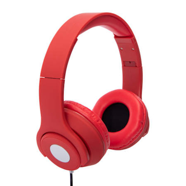 Bass Jaxx Ultramax Wired Headphones With Mic - Medium Red