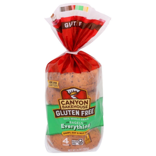 Canyon Bakehouse Gluten Free Everything Bagels 4 Count
