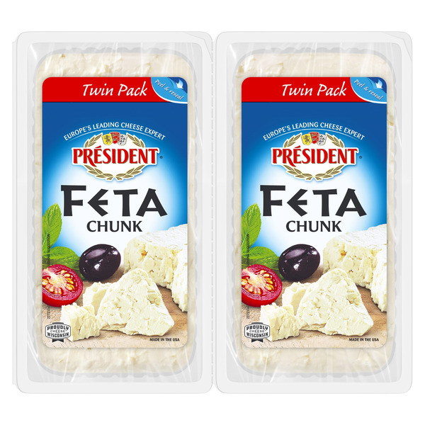 President Feta Chunk, 1.25 lb, 2-count
