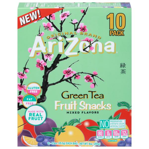 Publix AriZona Fruit Snacks, Mixed Flavors, Green Tea, 10 Pack SameDay
