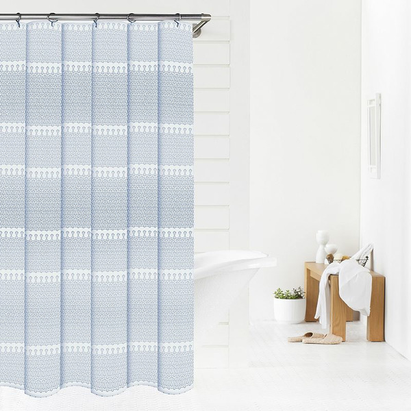 Sonoma Goods For Life ® Blue Geo Shower Curtain, Size: 72X72, Blue White Geo