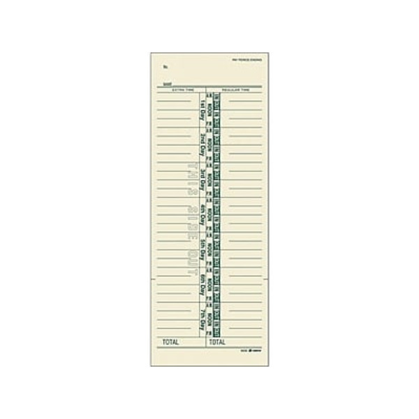 Adams ABF 9656-Time Cards