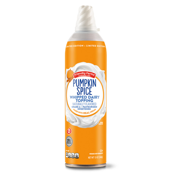 ALDI Friendly Farms Pumpkin Spice Whipped Topping SameDay Delivery or