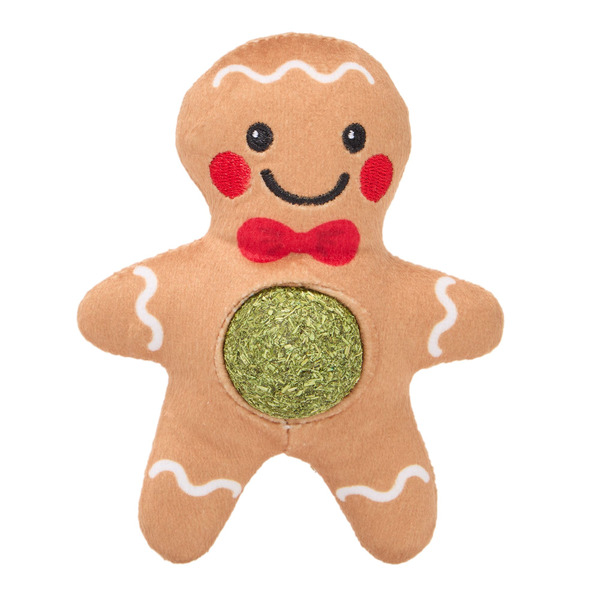 Merry & Bright Catnip Gingerbread Man Cat Toy