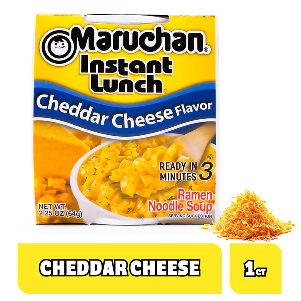 Maruchan Instant Lunch Ramen Noodles, Cheddar Cheese, 2.25 oz Cup