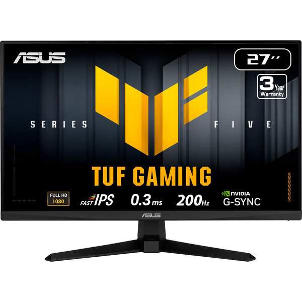 ASUS TUF Gaming FHD IPS 200Hz 0.3ms Gaming Monitor With G-SYNC & Free Sync Premium & HDR - Black