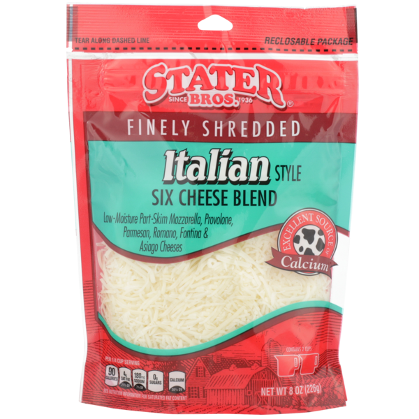 Stater Bros Italian Style Six Cheese Blend LowMoisture PartSkim