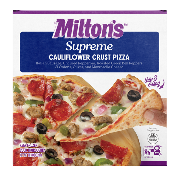 Milton's Cauliflower Crust Pizza, Supreme Same-Day Delivery