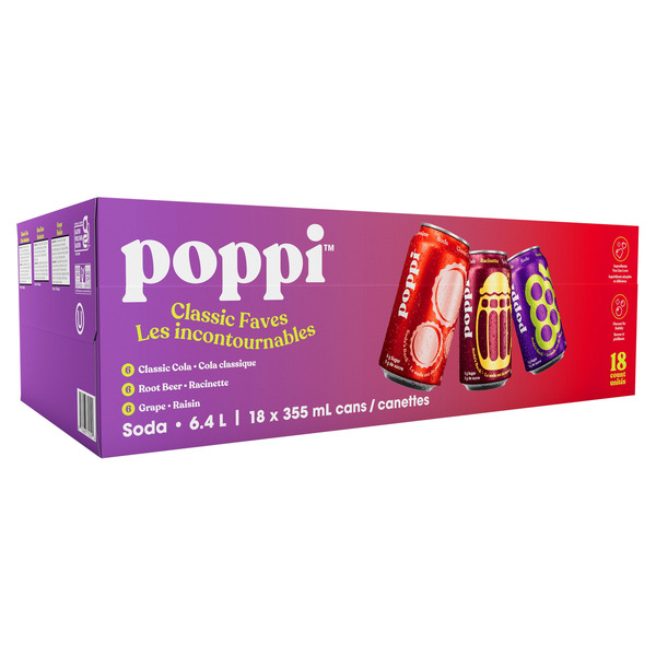 Poppi Classic Faves Beverage Variety Pack 18 x 355 ml