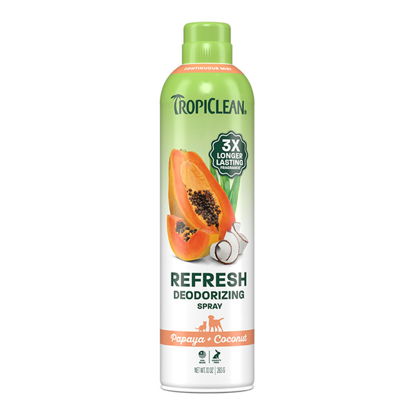 Tropi Clean Papaya & Coconut Refresh Deodorizing Spray for Dogs & Cats