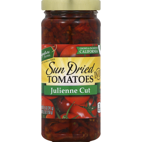 Signature Farms Tomatoes, Sun Dried, in Oil, Julienne Cut