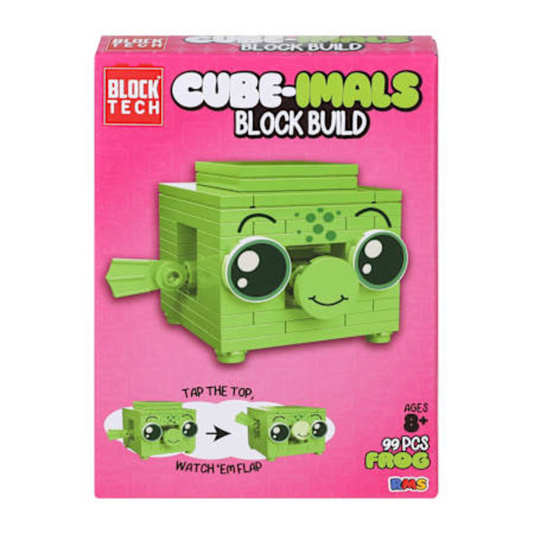 Block Tech Cube-Imals 99-Piece Block Build Toy – Frog