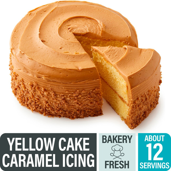 Kroger Bakery Fresh Goodness Double Layer Yellow Cake With Caramel